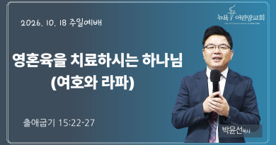 영혼육을 치료하시는 하나님(여호와 라파)(출애...